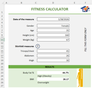 Fitness calculator template cover image